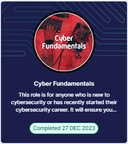 Cyber Fundamentals Badge