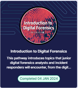 Introduction to Digital Forensics Badge
