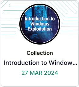 Introduction to Windows Exploitation Badge
