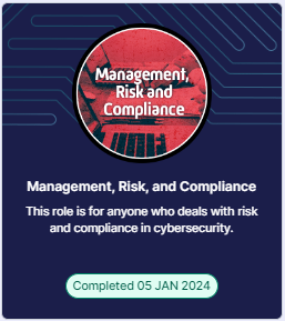 Management, Risk, and Compliance Badge