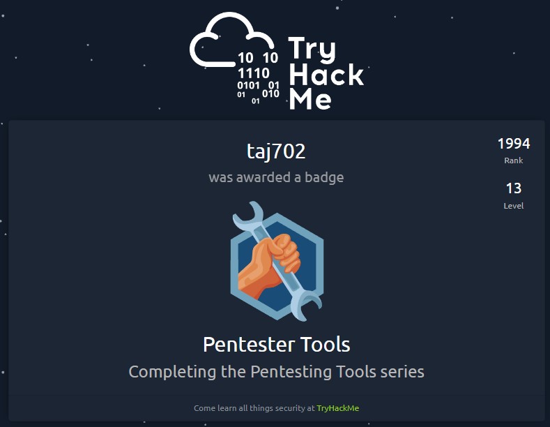 Pentesting Tools Badge